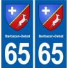 65 Barbazan-Debat blason autocollant plaque stickers ville