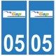 05 Gap ville autocollant plaque