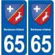 65 Barbazan-Debat blason autocollant plaque stickers ville