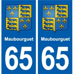 65 Maubourguet blason autocollant plaque stickers ville