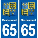 65 Maubourguet blason autocollant plaque stickers ville