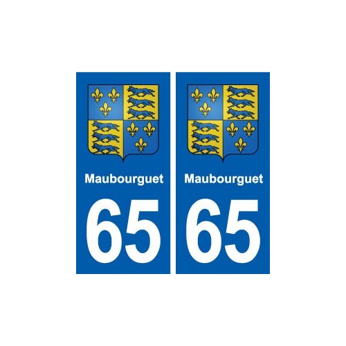 65 Maubourguet blason autocollant plaque stickers ville