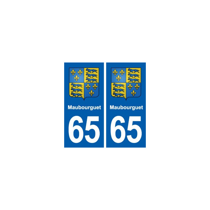 65 Maubourguet blason autocollant plaque stickers ville