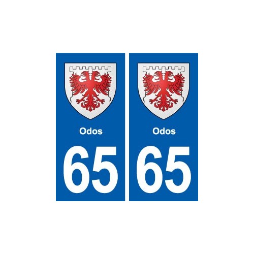 65 Odos blason autocollant plaque stickers ville