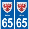 65 Odos blason autocollant plaque stickers ville