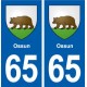 65 Ossun blason autocollant plaque stickers ville