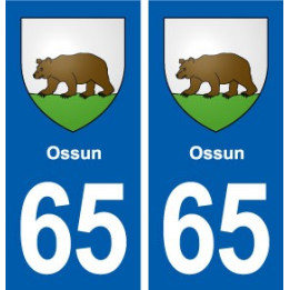 65 Ossun blason autocollant plaque stickers ville