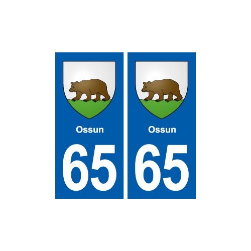 65 Ossun blason autocollant plaque stickers ville