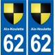 62 Aix-Noulette blason autocollant plaque stickers ville