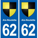 62 Aix-Noulette blason autocollant plaque stickers ville