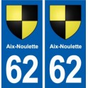 62 Aix-Noulette blason autocollant plaque stickers ville