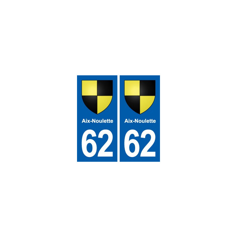 62 Aix-Noulette blason autocollant plaque stickers ville