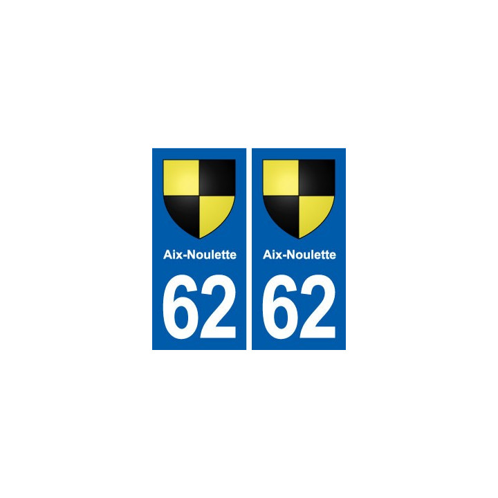 62 Aix-Noulette blason autocollant plaque stickers ville