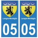 05 Laragne-Montéglin ville autocollant plaque