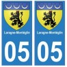 05 Laragne-Montéglin ville autocollant plaque