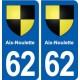 62 Aix-Noulette blason autocollant plaque stickers ville