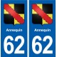 62 Annequin blason autocollant plaque stickers ville