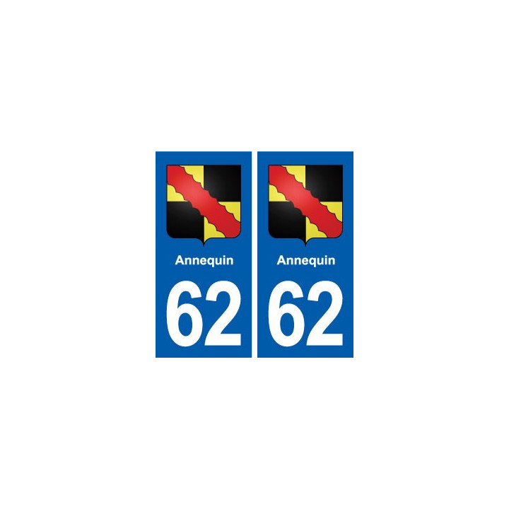 62 Annequin blason autocollant plaque stickers ville