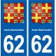 62 Anzin-Saint-Aubin blason autocollant plaque stickers ville