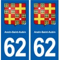 62 Anzin-Saint-Aubin blason autocollant plaque stickers ville