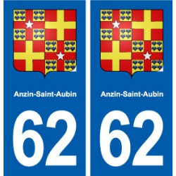 62 Anzin-Saint-Aubin blason autocollant plaque stickers ville