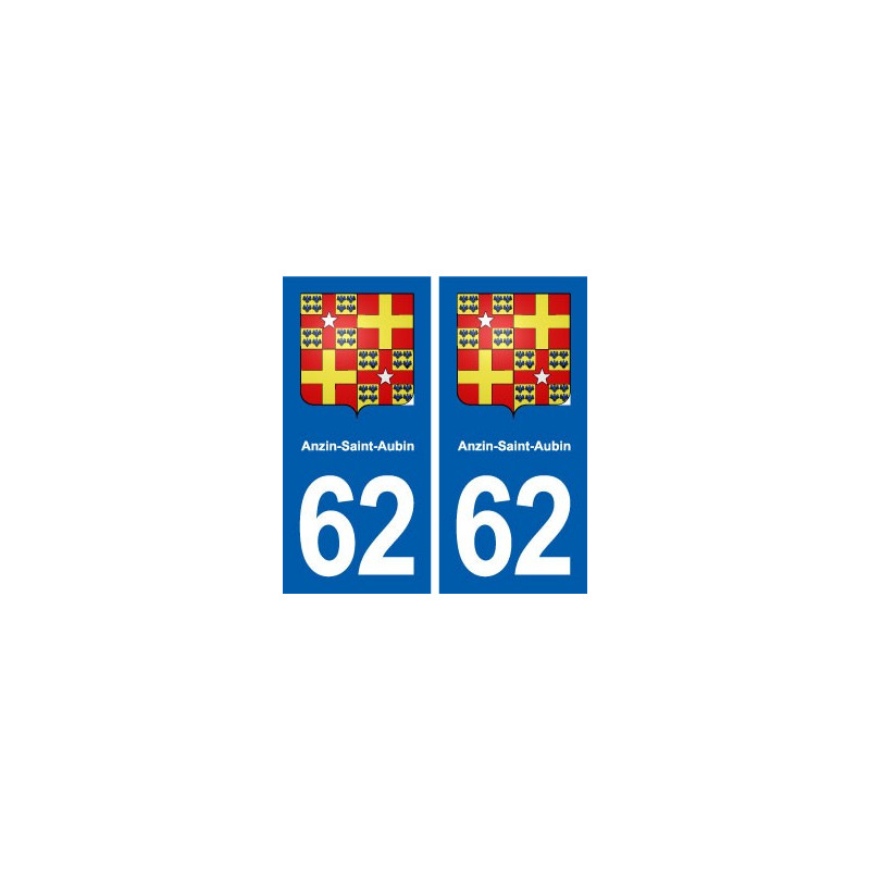 62 Anzin-Saint-Aubin blason autocollant plaque stickers ville