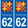 62 Anzin-Saint-Aubin blason autocollant plaque stickers ville