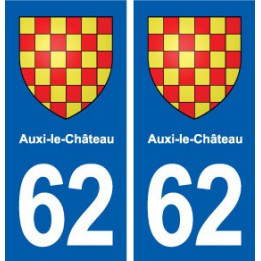 62 Auxi-le-Château blason autocollant plaque stickers ville
