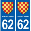 62 Auxi-le-Château blason autocollant plaque stickers ville