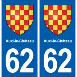 62 Auxi-le-Château blason autocollant plaque stickers ville