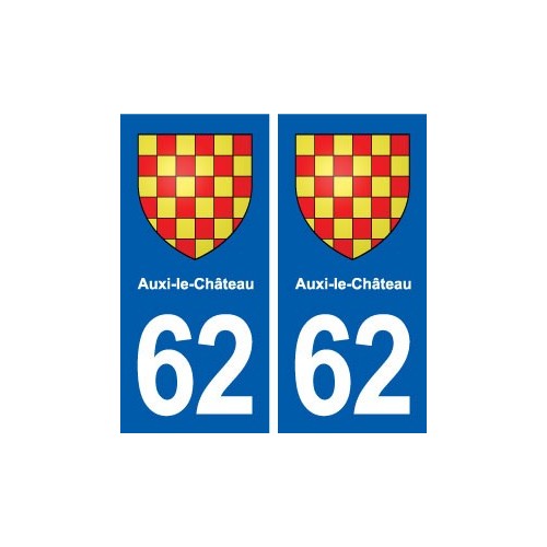 62 Auxi-le-Château blason autocollant plaque stickers ville