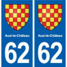 62 Auxi-le-Château blason autocollant plaque stickers ville