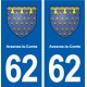 62 Avesnes-le-Comte blason autocollant plaque stickers ville