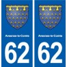 62 Avesnes-le-Comte blason autocollant plaque stickers ville