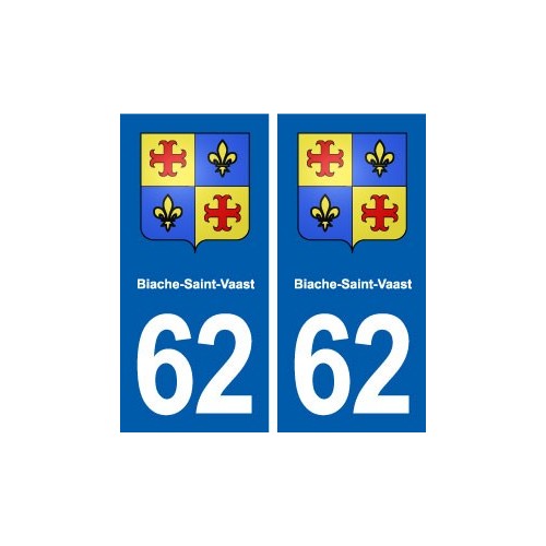 62 Biache-Saint-Vaast blason autocollant plaque stickers ville