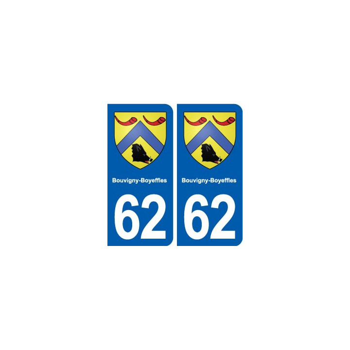 62 Bouvigny-Boyeffles blason autocollant plaque stickers ville