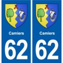 62 Camiers blason autocollant plaque stickers ville
