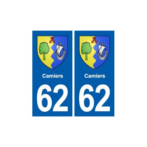 62 Camiers blason autocollant plaque stickers ville