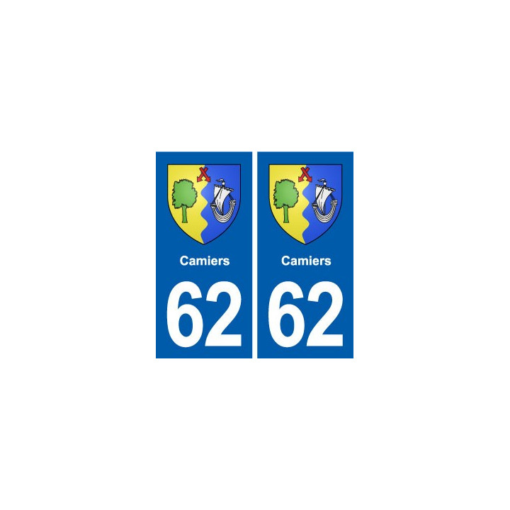 62 Camiers blason autocollant plaque stickers ville