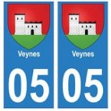 05 Veynes ville autocollant plaque