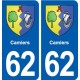 62 Camiers blason autocollant plaque stickers ville