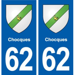 62 Chocques blason autocollant plaque stickers ville