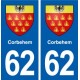62 Corbehem blason autocollant plaque stickers ville