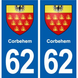 62 Corbehem blason autocollant plaque stickers ville