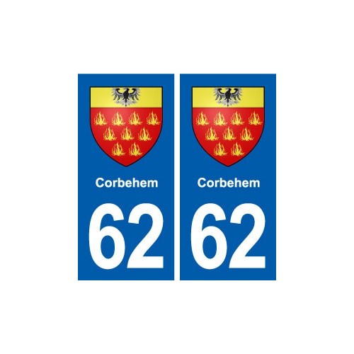 62 Corbehem blason autocollant plaque stickers ville