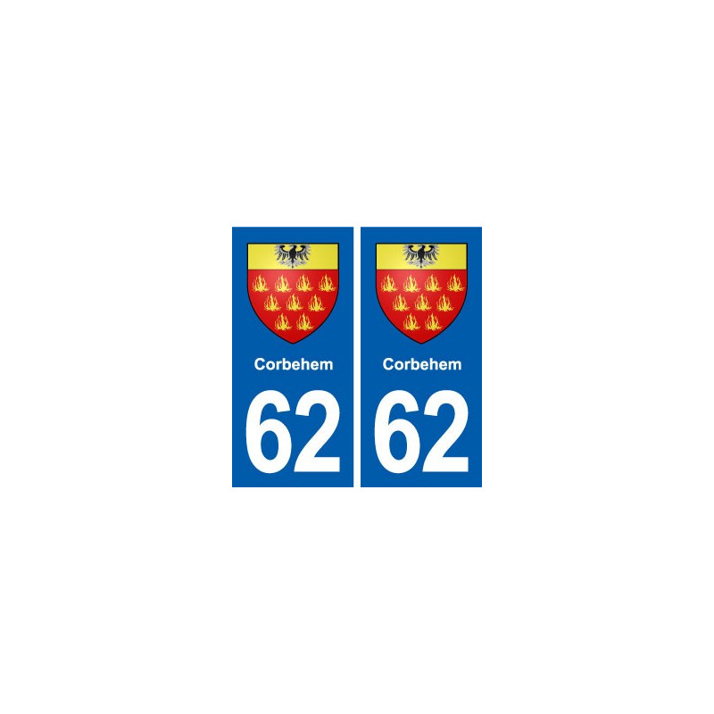 62 Corbehem blason autocollant plaque stickers ville