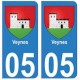 05 Veynes ville autocollant plaque