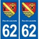 62 Éleu-dit-Leauwette blason autocollant plaque stickers ville