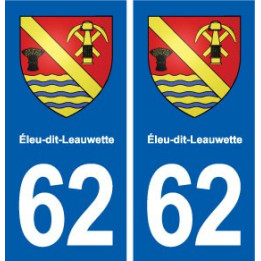 62 Éleu-dit-Leauwette blason autocollant plaque stickers ville