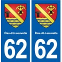 62 Éleu-dit-Leauwette blason autocollant plaque stickers ville